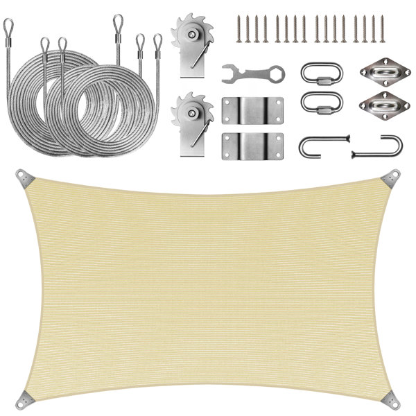 Colourtree Rectangle Super Durable Heavy Duty Sun Shade Sail with